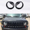 2pcs Black Chrome Bezels Front Light Headlight Trim Cover for Jeep Patriot