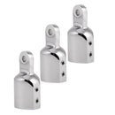 3Pcs Stainless Steel Pipe Eye End Cap Bimini Top Hardware