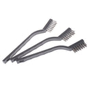 3x Steel Brush Set Small Cleaning Brushes Wire Rust Sparks Wheels Scrub Tool 3C