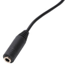 3.5mm Male to 3.5mm Female 4 Pole Adapter Converter Audio Cable Black X2B3
