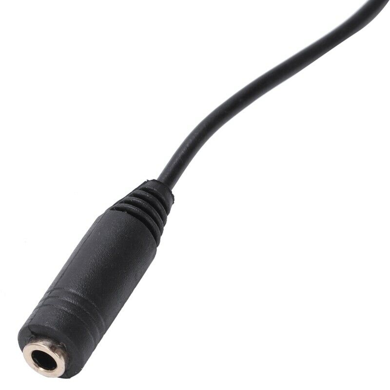 3.5mm Male to 3.5mm Female 4 Pole Adapter Converter Audio Cable Black X2B3