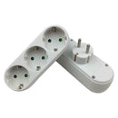 Portable 3 Socket 16A 250V EU Plug 1 to 3 Socket Adapter Converter Outlet
