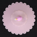 Food Silicone Cup Cover Fruit Heat-resistant Seal Lid Kitchen Tool (Pink) A
