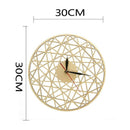 Polygonal Modern Geometric Wooden Wall Clock Cobweb Contemporary Style Cut