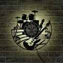 Timelike Cd Vinyl Record Wall Clock Modern Design Musical Theme Decorative