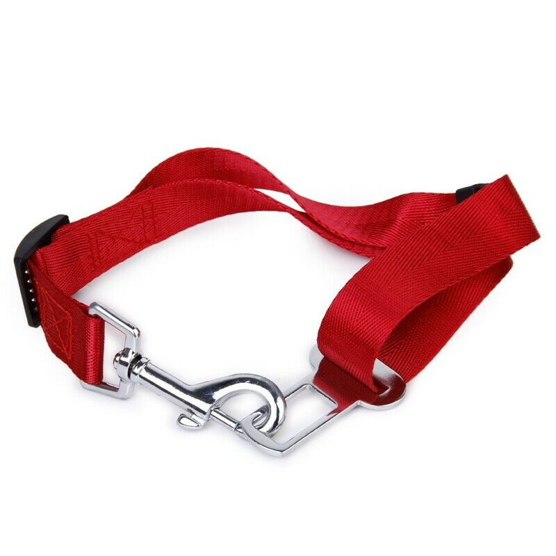 Safety Belt Restraint Leash Adjustable for Dog Accessory Car(Red) A8K1