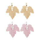 4Pcs Plated Leaf Pendant Necklace Jewelry Natural Leaf DIY Jewellry Findings
