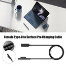 USB Type C Female PD Charging Cable for Microsoft Surface Pro 7/6/5/4/3