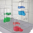 6PCS Automatic Birds Cage Water Food Feeder, Made Of Plastic, Safe, Non-Toxic,