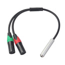 For Amplifier 6.35mm TRS Female to 2XLR Female/Male Audio Cable Extension Cord