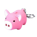 Cute Pig Keyring Keychain LED Light Touching with Sound Car Bag Pendant Cha