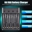4 Slots Fast Charging Intelligent AA/AAA Rechargeable USB Battery Charger