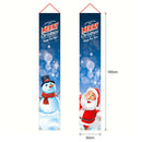 Christmas Curtain Xmas Ornaments Oxford Cloth Door Hanging Flag (Snowman)
