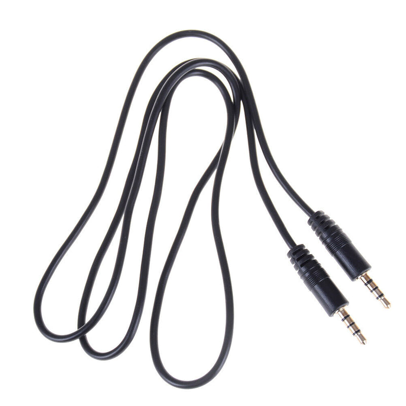 3.5mm 1M 4 Pole Jack Male To Male Earphone Headphone Audio Extension Cabl JR