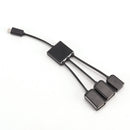 Multifunctional OTG Data Line Tablet Phone Micro usb Hub Splitter OTG Adapt MO