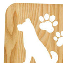 Dog Night Light Bedside Wooden Lamp Home Decor Warm White Bright LED Nightlight