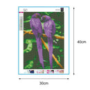 5D DIY Full Drill Diamond Painting Purple Parrots Cross Stitch Embroidery