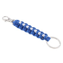 Outdoor Survival Kit Paracord Key Chain Rope Parachute string Lanyard Blue