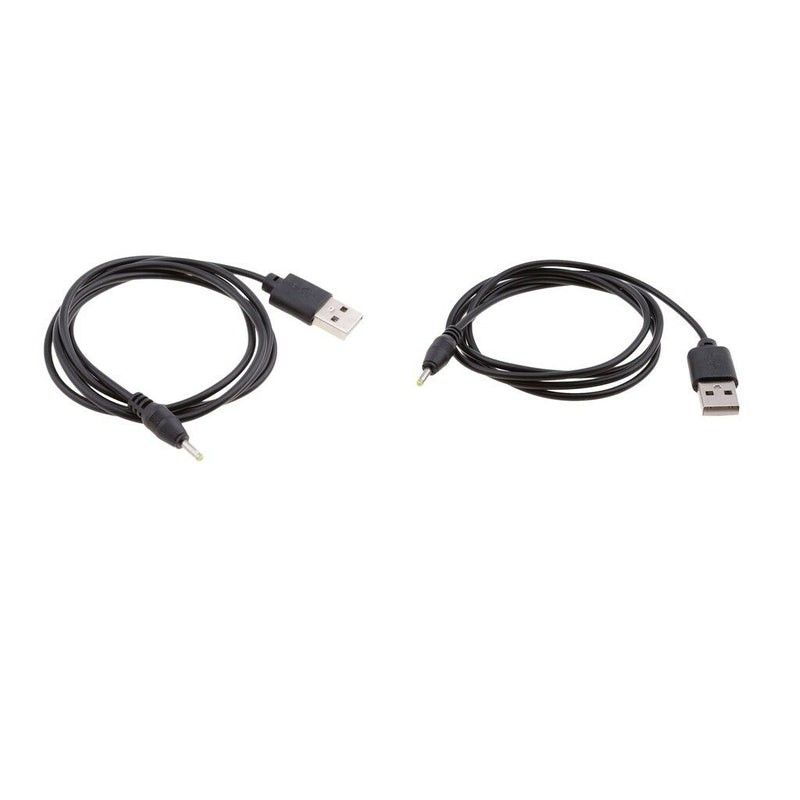 2 Pcs 5V USB 2.0 A Male To 2.5x0.7mm Male DC Plug Tablet Charging Cable Cord