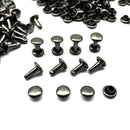 300 Sets Double Caps Studs Dome Rivets for Leathercraft DIY Supplies 6x8mm