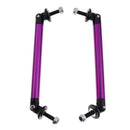2Pcs Tone Aluminum Car Front Bumper Lip Splitter Tie Rod 10cm 3.9inch Purple