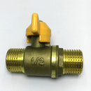 4 Pionts Brass Ball Valve Double Male Thread Connector Brass