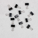 12x Black Metal Binder Clips File Paper Clip Photo Stationary Office Supplies  Z