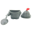Knight Egg Cup Holder Storage Rack With Spoon Detachable Soldier Egg Holder BX