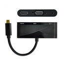 Type-C To HDMI VGA 3.5mm Audio Adapter 3 in 1 USB-C Converter Cable for Macbook