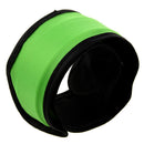 Nylon Fabric LED Wristband Lighting Slap Wrap Armband, Green