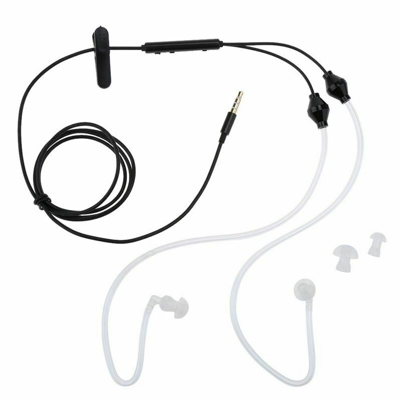 3.5mm Plug Air Tube Anti-Radiation Earphone 2 Air Acoustic Tube Stereo Head M4V9