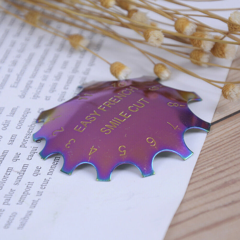 Steel French Line Edge Nail Tool Smile Cutter Nail Stencil Trimmer Nail Buil! Gw