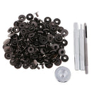 2 Boxed Press Stud Popper Fastener Punch Tool Kits for Leather Bag Clothes
