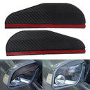 2pcs Car Side Rear View Mirror Rain Eyebrow Visor Carbon Fiber Sun Shield Cov JR