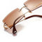 2Pack Stylish Rectangle Cut Rimless Sunglasses Tinted Lens Eyewear Shades Coffee
