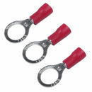 25pcs Insulated Crimp Ring Terminal Wire Connector 22-16AWG M6