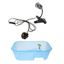 Turtle Tortoise Vivarium Box Aquarium Tank with Basking Lamp Holder Blue