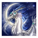 5D DIY Full Drill Diamond Painting White Dragon Moon Cross Stitch Mosaic