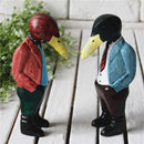 2 xHandcrafted Wooden Nautical duck human Ornament Home Office Desktop Decor