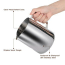 Milk Jug, 900ml Handheld Coffee Creamer Milk Frothing Pitcher Jug Cup With MV4K3