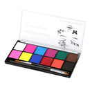 Water Based Face Body Paint 12Colors Halloween Party Fancy Make Up W/ 2Pcs Brush