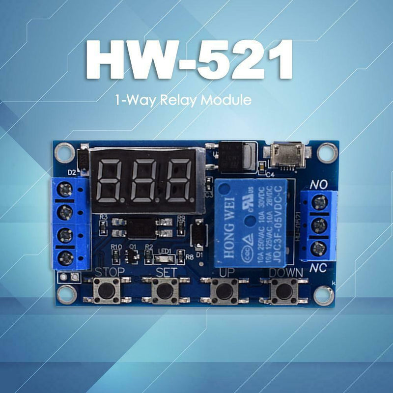 1-Way Relay Module Delay Power Off Trigger Delay Timer Circuit Switch Board