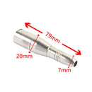 2pcs 3Pin XLR Male to 1/4in 6.35mm Female Jack Audio Cable Mic Cord Adapter A