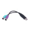 USB to PS2 Cable Male to Female PS/2 Adapter Converter Extension Cable