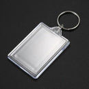 100 Pieces Transparent key holders with space for photos or images of 90 *