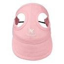 Baseball Hat Sun-shading Bucket Cap with Ear Holes For Dogs Pet Cats Pink M