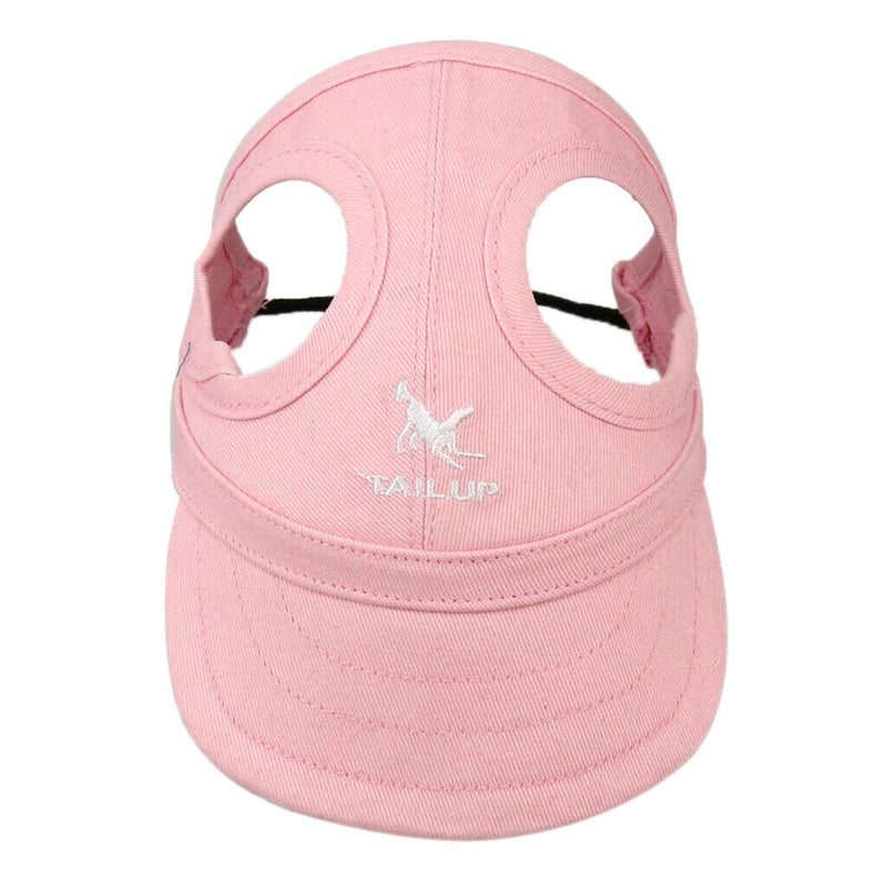 Baseball Hat Sun-shading Bucket Cap with Ear Holes For Dogs Pet Cats Pink M