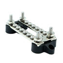 12 Positions Dual Row 150A 12V Bus Bar with Cover - Marine Power Distribution