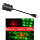 Star Projector Night Light USB Night Atmoshere Light Red Green 16 Pattern
