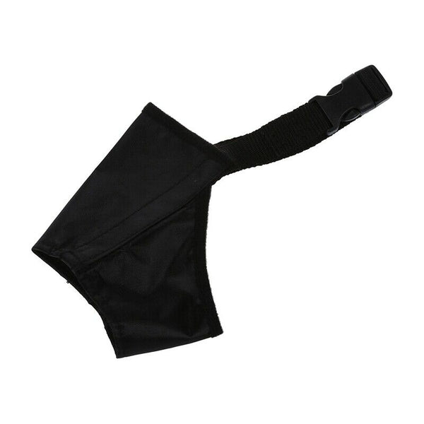 Black Adjustable Nylon Dog Muzzle for Security Bark Stops Along 8cm J8R8